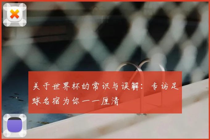 关于世界杯的常识与误解:专访足球名宿为你一一厘清