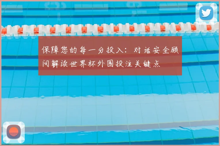 保障您的每一分投入：对话安全顾问解读世界杯外围投注关键点