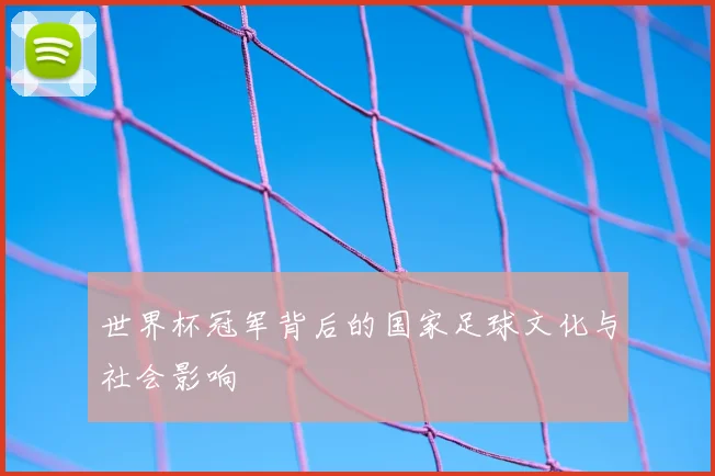 世界杯冠军背后的国家足球文化与社会影响
